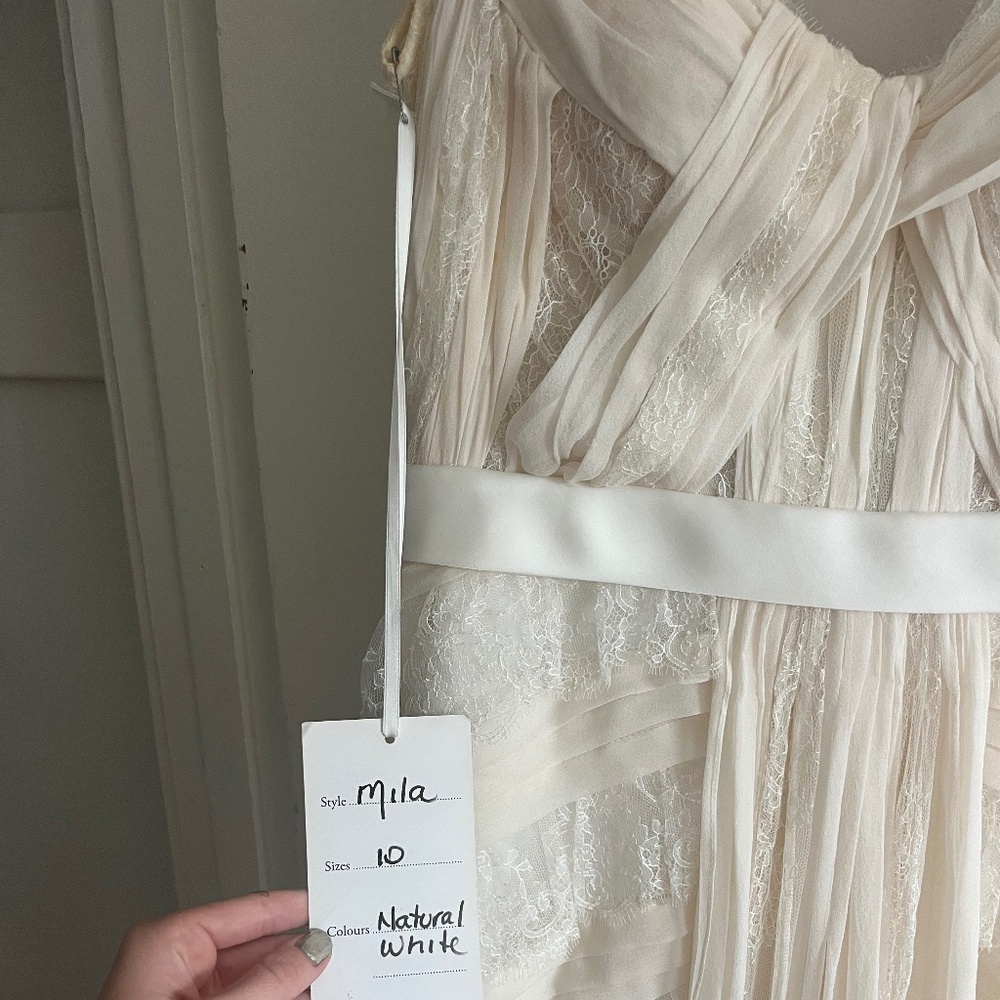 Off-White Lace Wedding Dress (Rhonda Hemmingway Couture)